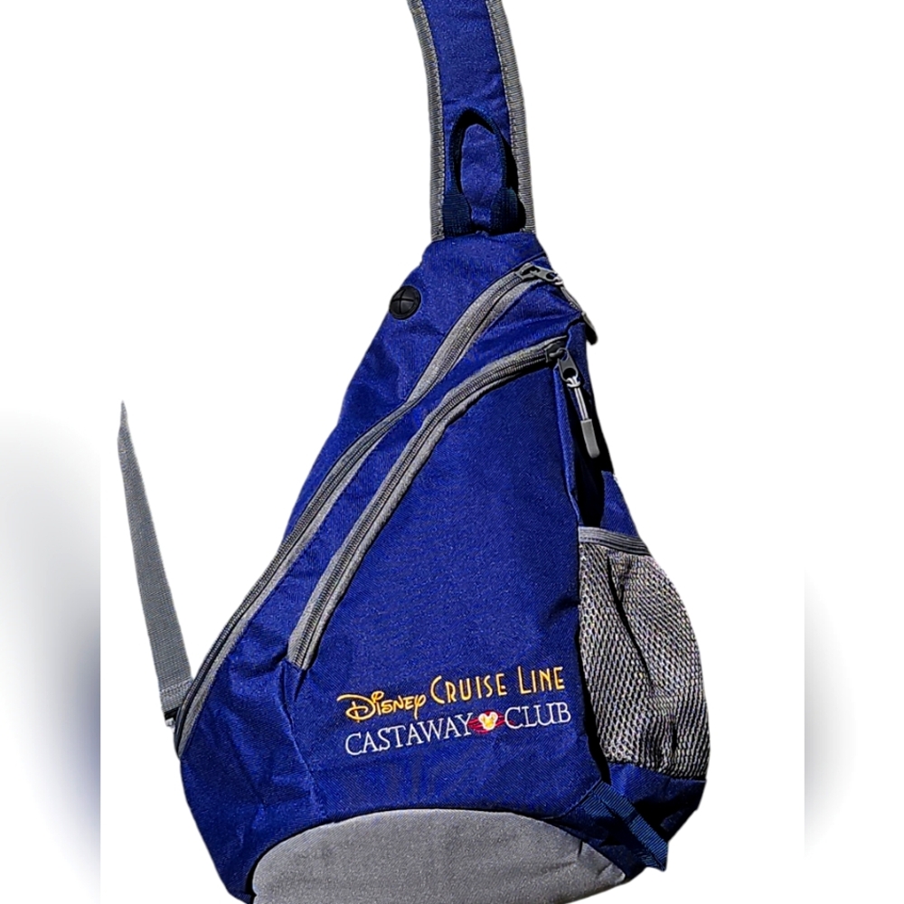 Disney Cruise line one shoulder blue backpack